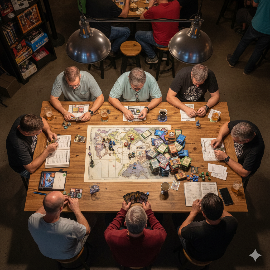 Friends gaming together